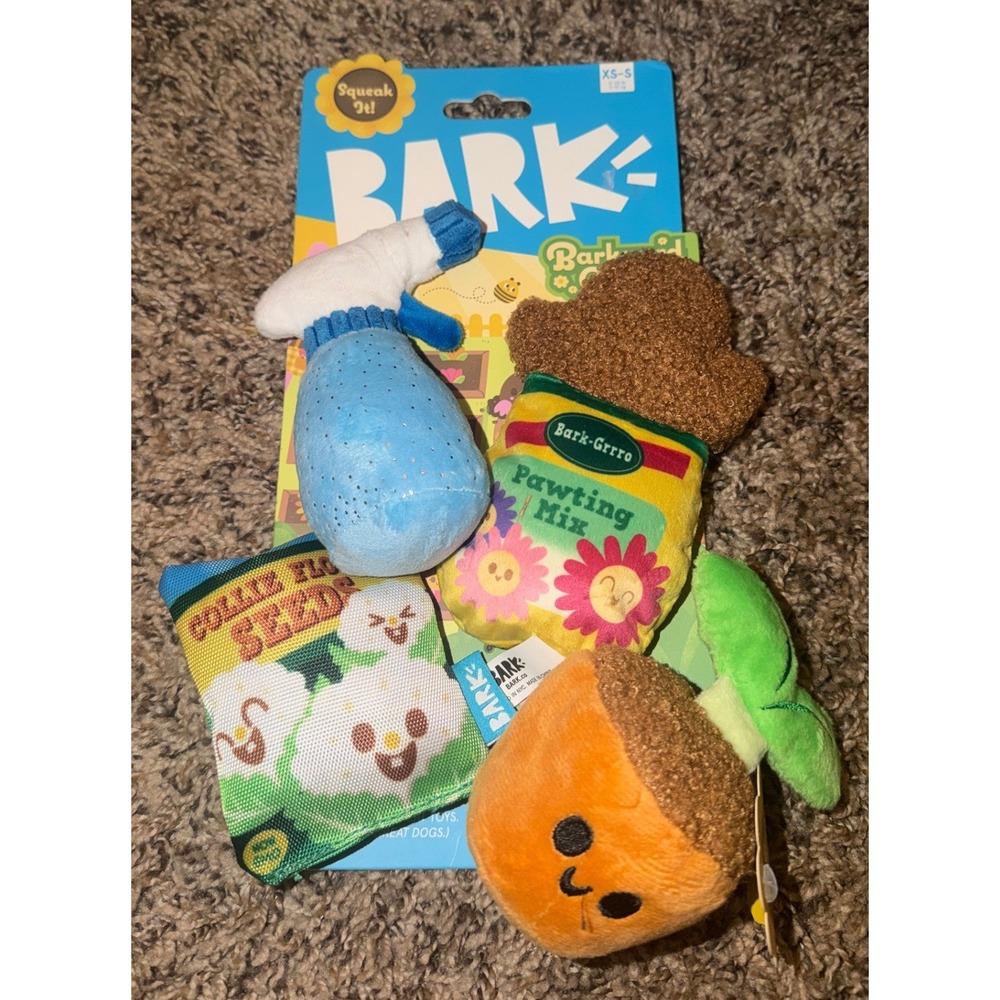 Bark - Plush "Green Paw Starter Kit' Dog Toy Set (NWT)